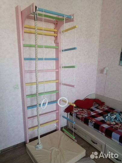 Детская шведская стенка деревянная бу