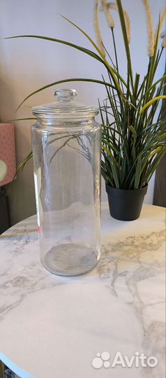 Высокие Стеклянные банки IKEA для хранения сыпучих