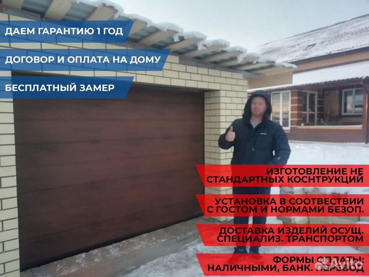 Автоматические секционные гаражные ворота