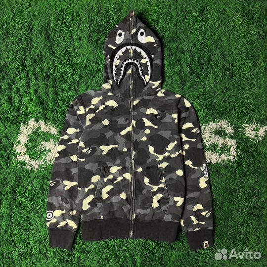 A Bathing Ape Bape Zip Hoodie Shark