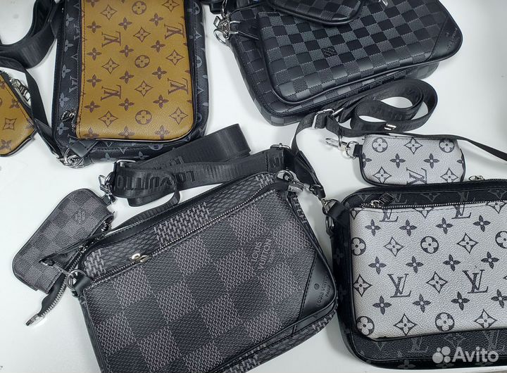 Сумка louis vuitton мужская trio messenger