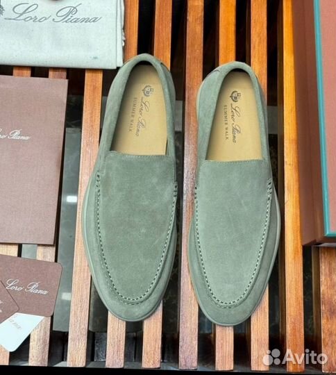 Мокасины мужские Loro Piana Summer Walk, замшевые