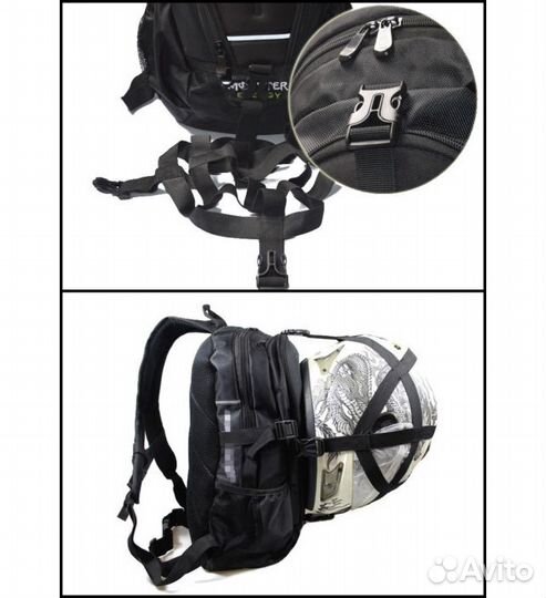 Моторюкзак с сеткой креплением для шлема
