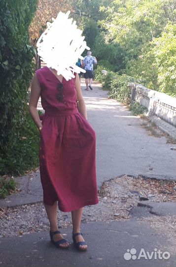 Платье женское льняное