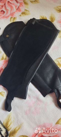 Краги для верховой езды кожаные