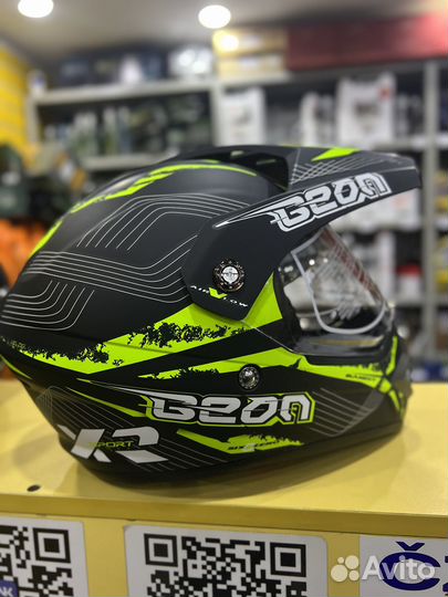 Мотошлем Beon B-600 (Matt Black/Yellow) XL