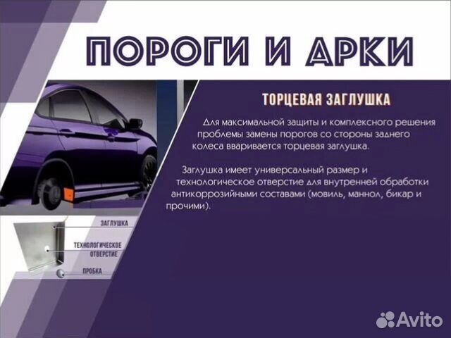 Пороги оцинкованные VW Golf 4 Хэтчбэк