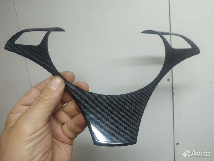 Накладка кнопок руля бмв Е90 Е84 карбон