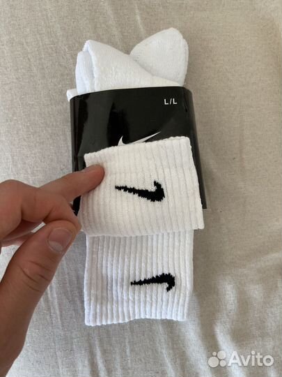 Носки nike высокие белые