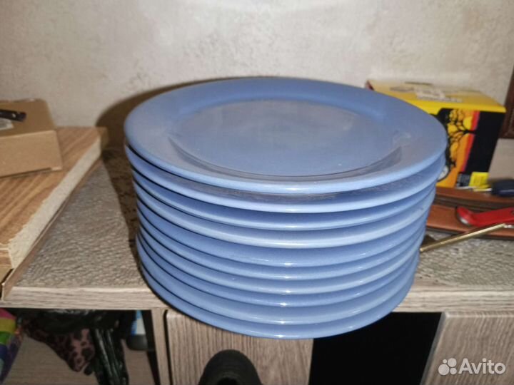 Тарелки IKEA синие