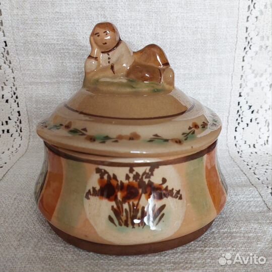 Сахарница конфетница шкатулка Старая Гжель СССР