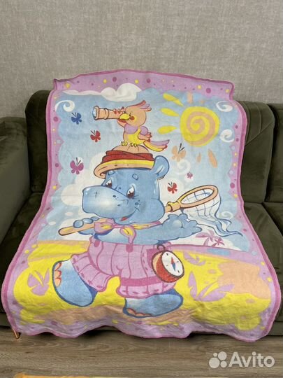 Одеяло покрывало плед детское байковое в коляску