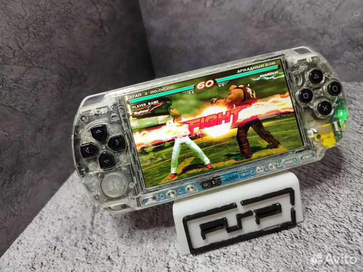 Sony PSP3008 Прозрачная 128GB 2400+ игр