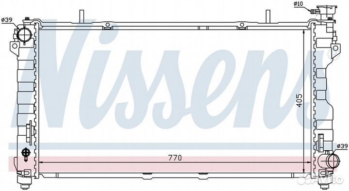 Радиатор двигателя chrysler voyager 2.4i 01