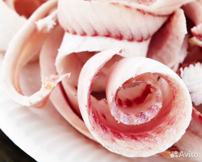 Рулеты филе пеламиды,тунца,лосося(Строганина)