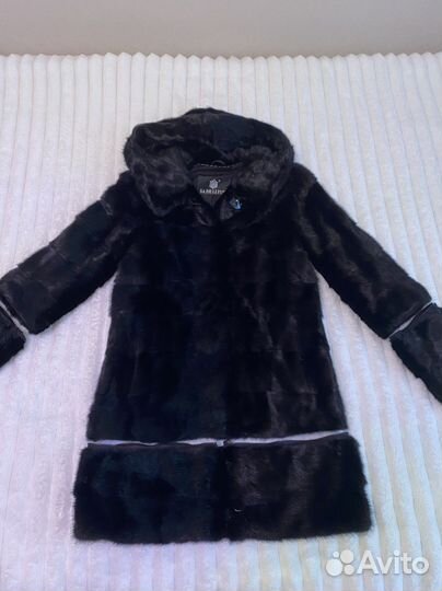 Шуба норковая с капюшоном