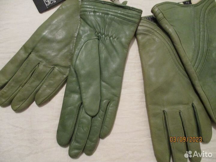 Перчатки женские из натуральной кожи, новые