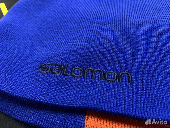 Шапка salomon flat spin reversible BL/Blue Yond