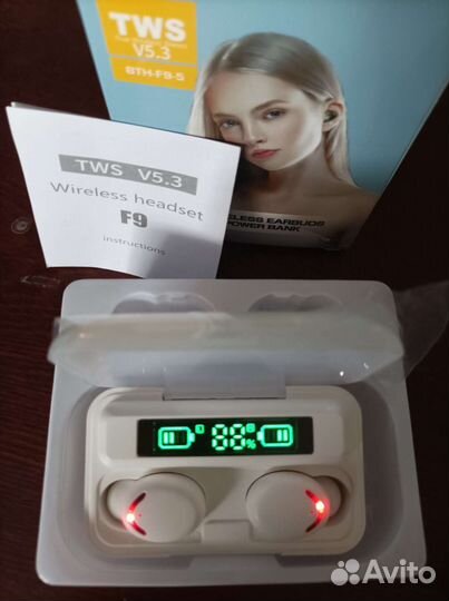 Беспроводные наушники TWS BTH-F9 новые