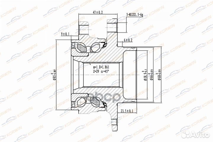 Ступица колеса передняя ABS nissan Qashqai 14