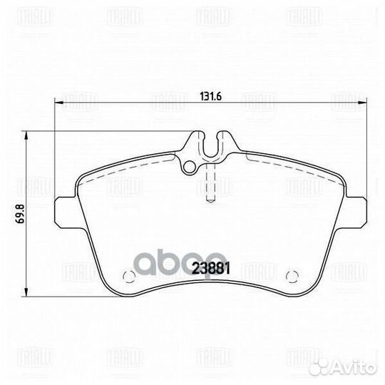 Колодки торм. для а/м Mercedes A (W169) (04) 2