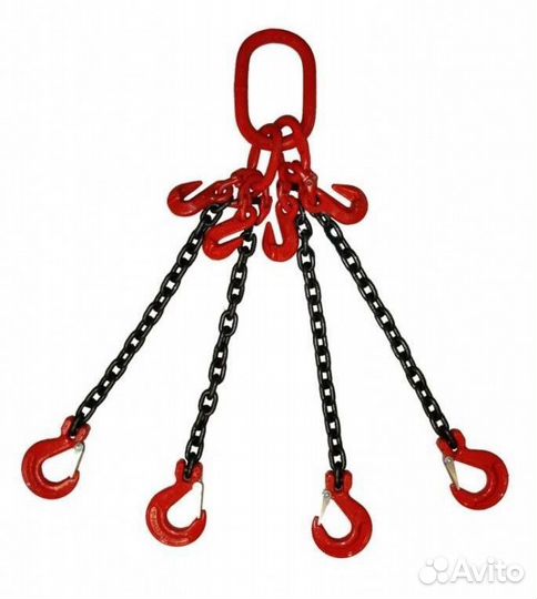 Строп цепной 4сц г/п 3,15 т 15,5 м с укорачивающими крюками