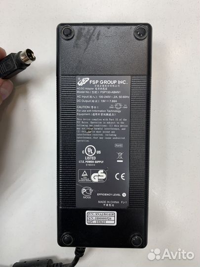 Блок питания 19v 7.89a 4pin для моноблока