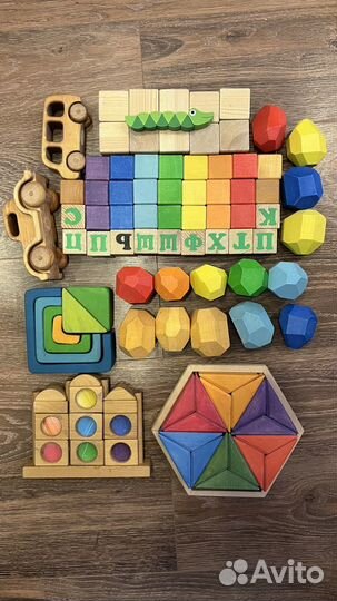 Деревянные игрушки монтессори