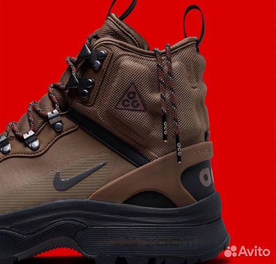 Nike acg air zoom gaiadome gore tex коричневый