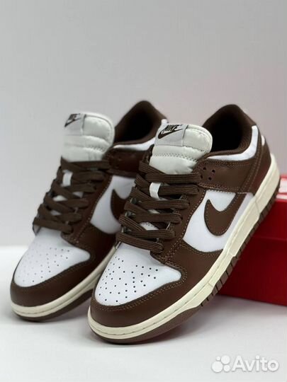 Кроссовки Nike dunk коричневые 3