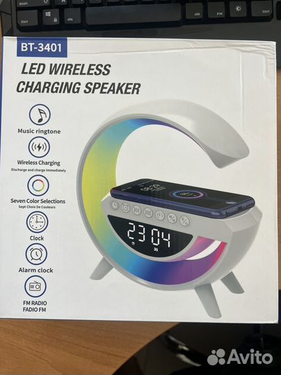 Колонка будильник зарядка ночник