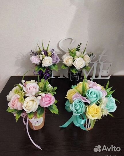 Букеты из мыльных роз. Цветы. Подарки