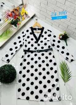 Платье женское в горох