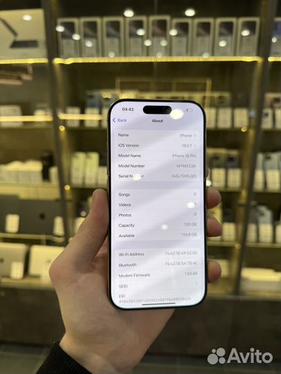 iPhone 16 Pro, 128 ГБ