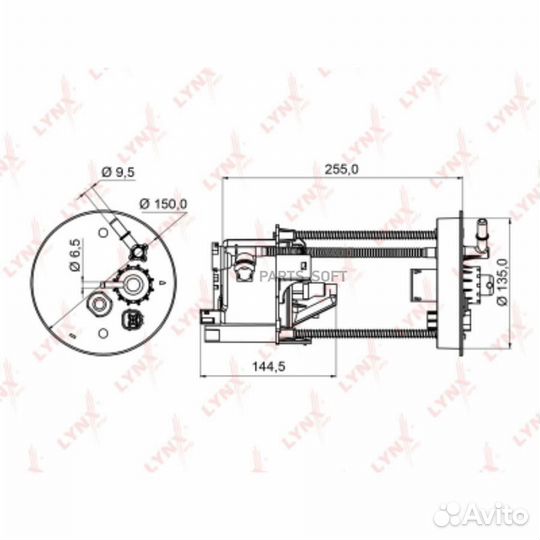 Фильтр топливный LF952M lynxauto