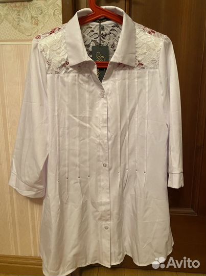 Рубашка белая женская 50 размер