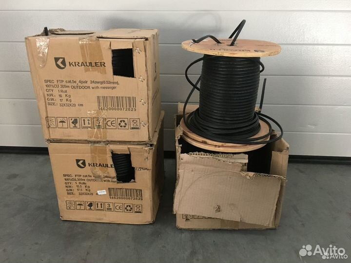 Кабель витая пара FTP cat5e 4pair с тросом