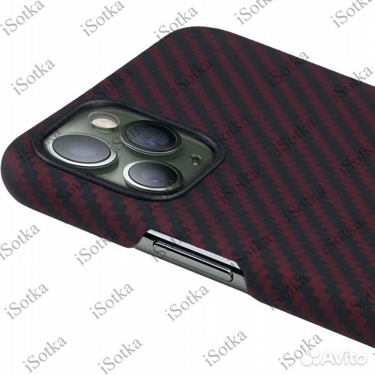 Чехол-накладка Карбон для Apple iPhone 11 Pro (бор