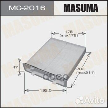 Фильтр салона suzuki SX4 05 MC2016 Masuma