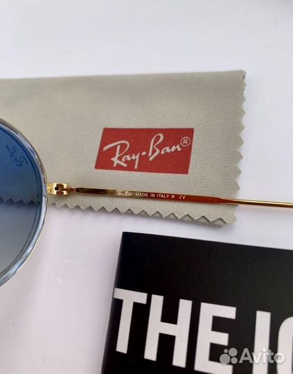 Очки ray ban oval double bridge голубые