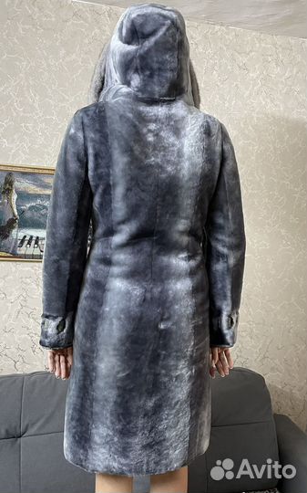 Шуба мутоновая с норкой