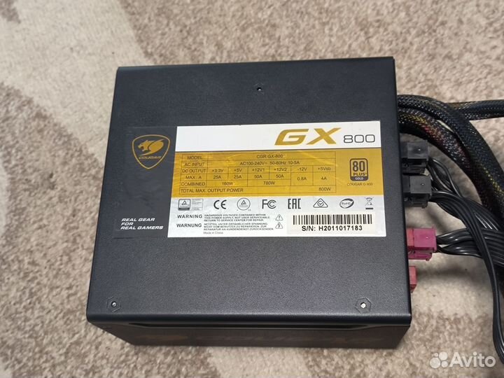 Блок питания Cougar GX 800W 80 Plus Gold