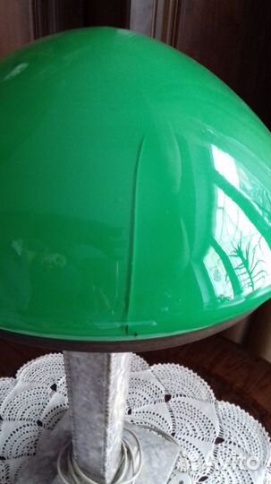 Настольная лампа сталинская мрамор зелёная