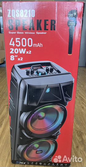 Блютуз колонка большая новая караоке