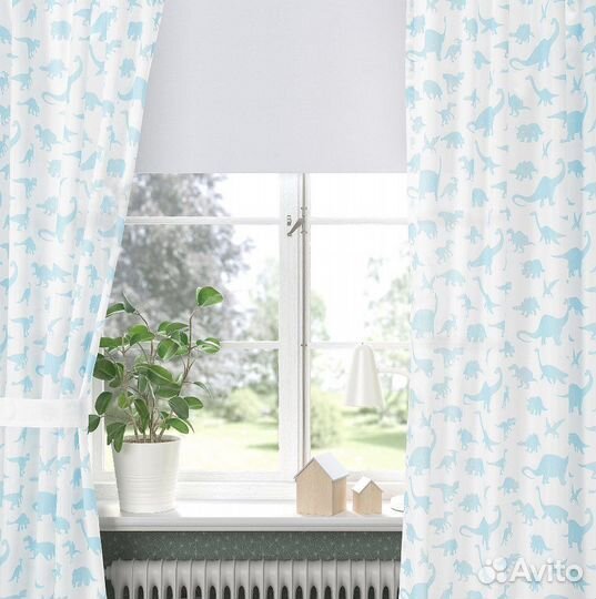 Шторы икеа йэттелик на ленте, 120х300 см, 2 шт