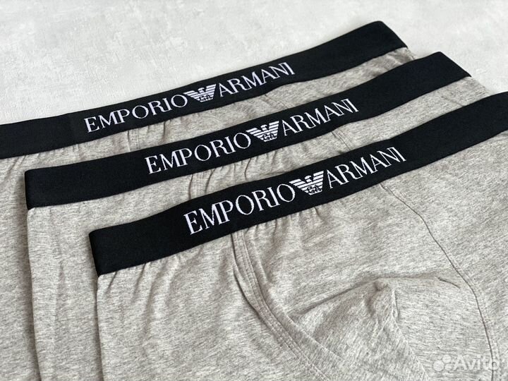 Трусы Armani серые