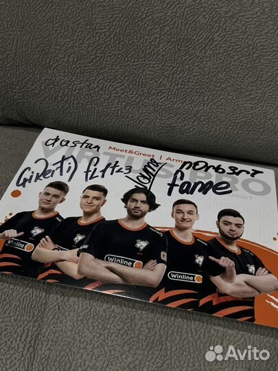 Футболка с автографами virtus pro