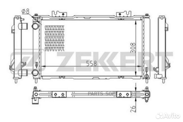 Радиатор охлаждения двигателя LADA Priora 08