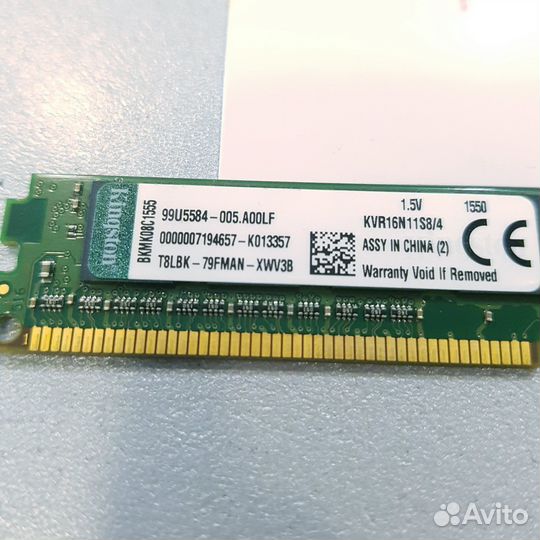 Оперативная память для пк Kingston KVR16N11S8/4