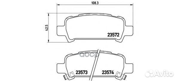 Колодки тормозные дисковые зад P78011 Brembo